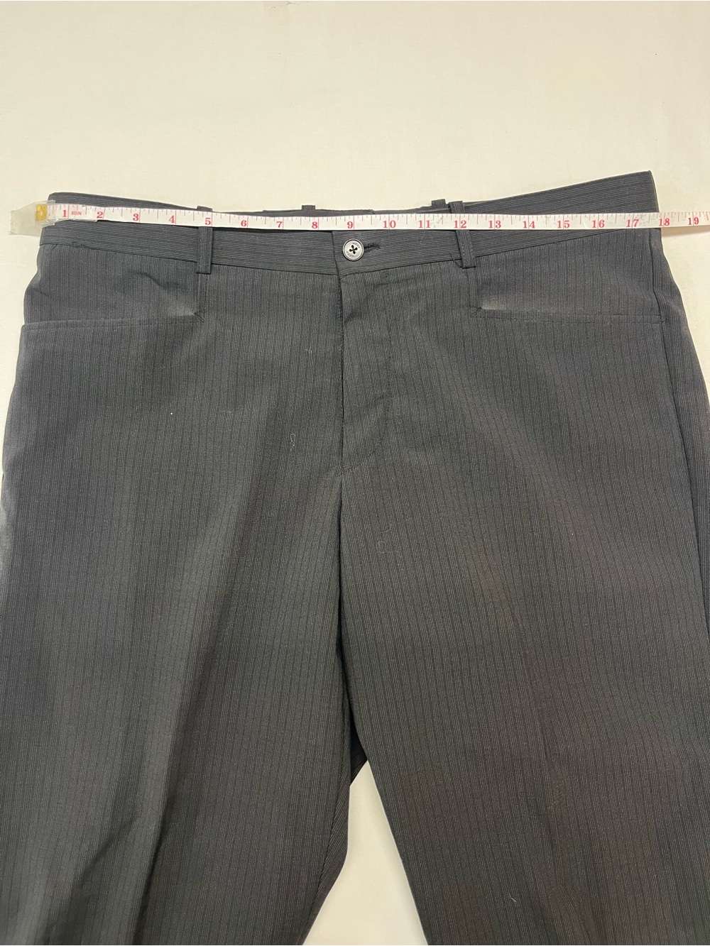 Mexx Men's Dark Black Pinstripe Suit Jacket with paints  46Rx32  business travel - Picture 5 of 7